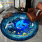 3D Ocean Dolphin Area Rug NonSlip Underwater Illusion Round Carpet 22