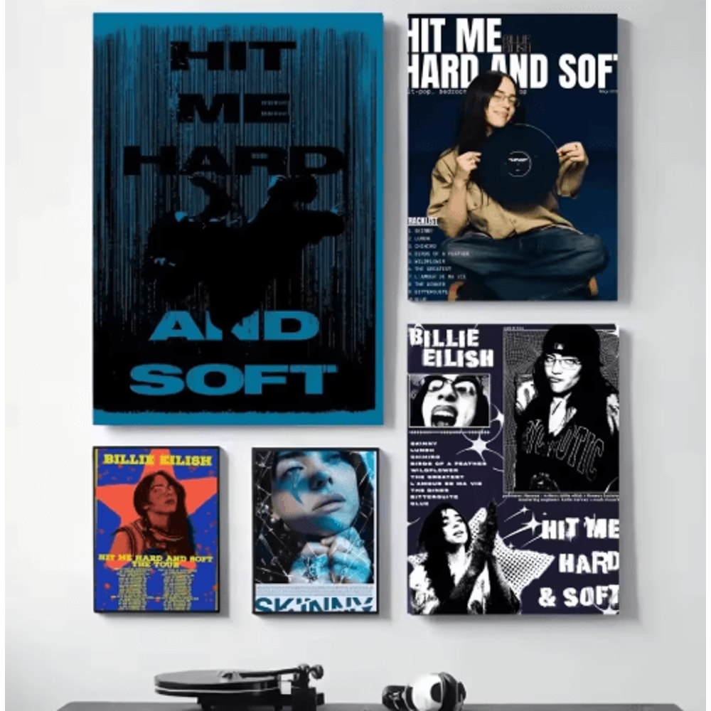 Billie Eilish Vintage Kraft Poster Retro Aesthetic Music Wall Decor 2