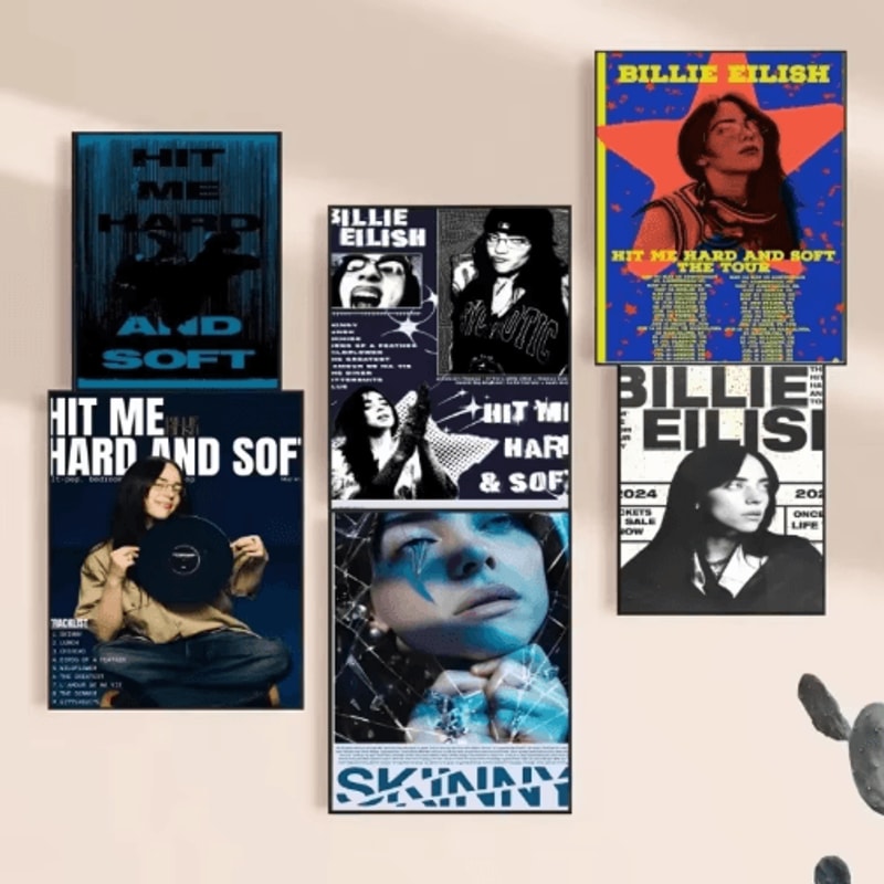 Billie Eilish Vintage Kraft Poster Retro Aesthetic Music Wall Decor 14