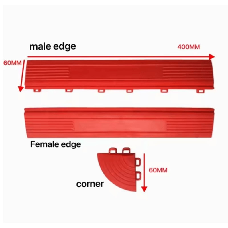 40by40 Interlocking Garage Floor Tiles Modular Drainage Car Wash Flooring 15