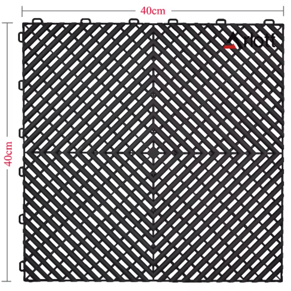 40by40 Interlocking Garage Floor Tiles Modular Drainage Car Wash Flooring 16