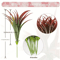 UV Resistant Artificial Plants Set Outdoor Tropical Tall Grass Shrubs Decor 1
