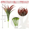 UV Resistant Artificial Plants Set Outdoor Tropical Tall Grass Shrubs Decor 1