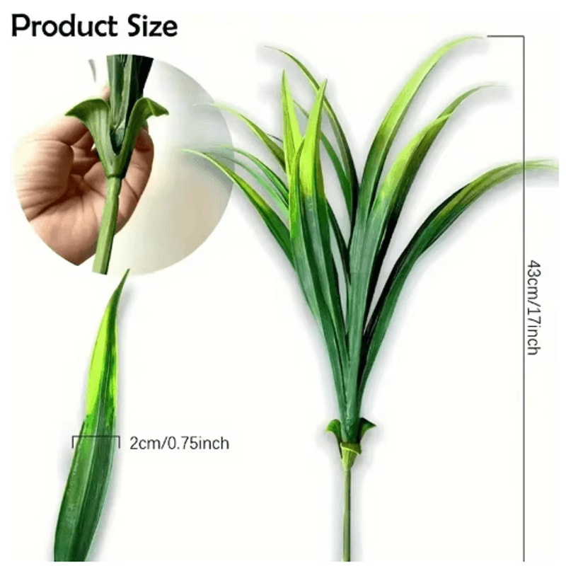 UV Resistant Artificial Plants Set Outdoor Tropical Tall Grass Shrubs Decor 6