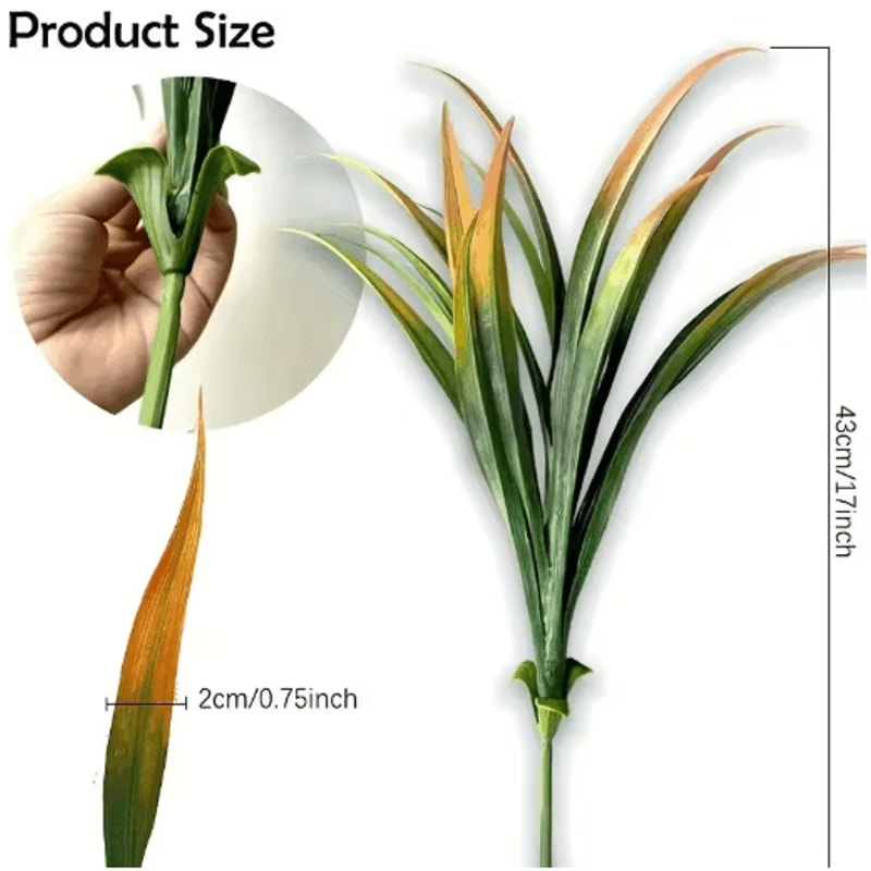 UV Resistant Artificial Plants Set Outdoor Tropical Tall Grass Shrubs Decor 13