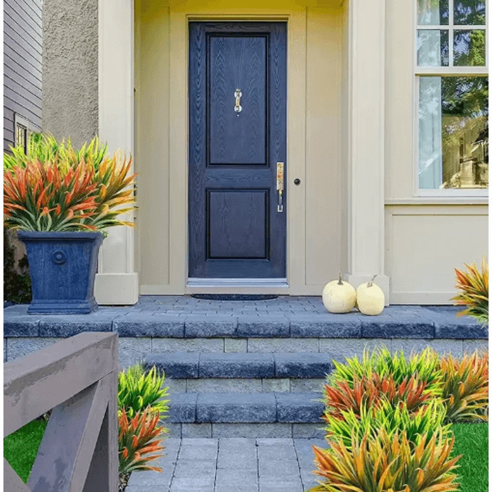 UV Resistant Artificial Plants Set Outdoor Tropical Tall Grass Shrubs Decor 18