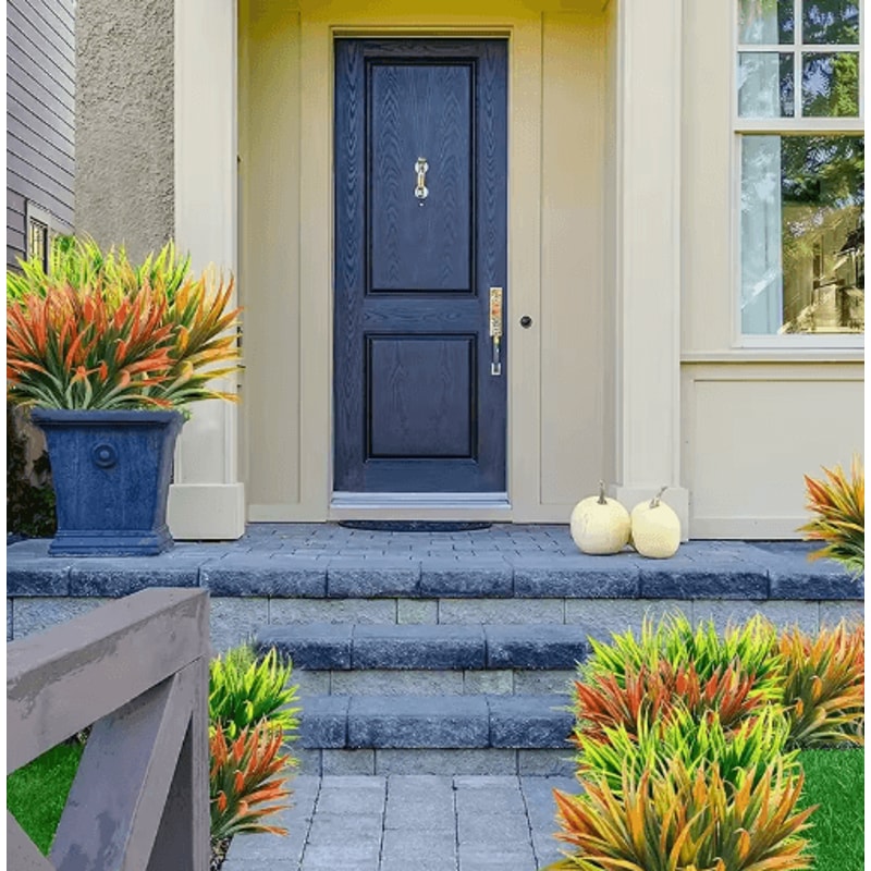 UV Resistant Artificial Plants Set Outdoor Tropical Tall Grass Shrubs Decor 18