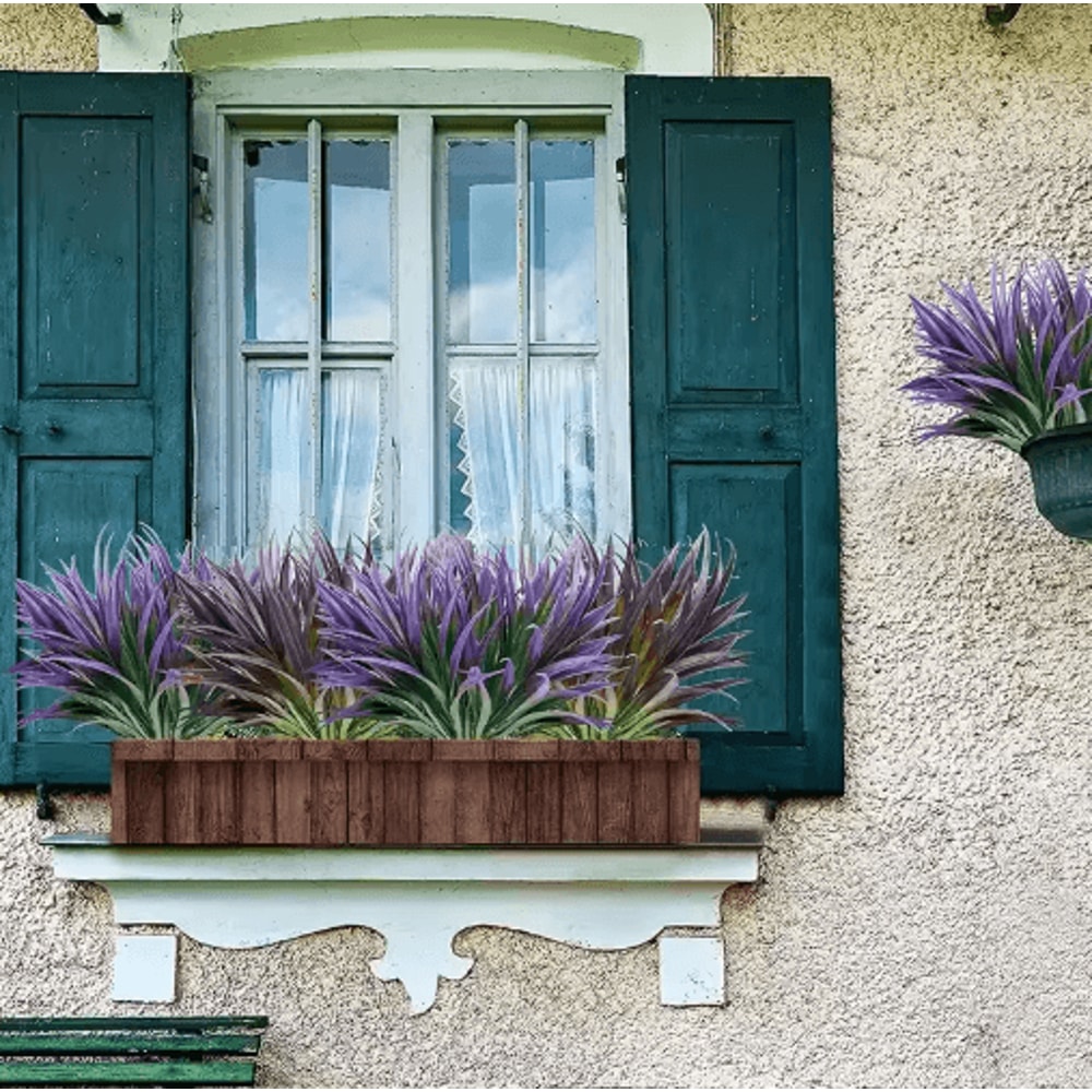 UV Resistant Artificial Plants Set Outdoor Tropical Tall Grass Shrubs Decor 15