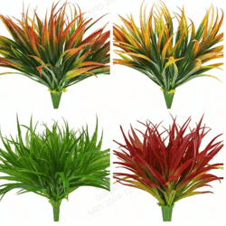uv resistant artificial plants set – outdoor tropical tall grass & shrubs decor