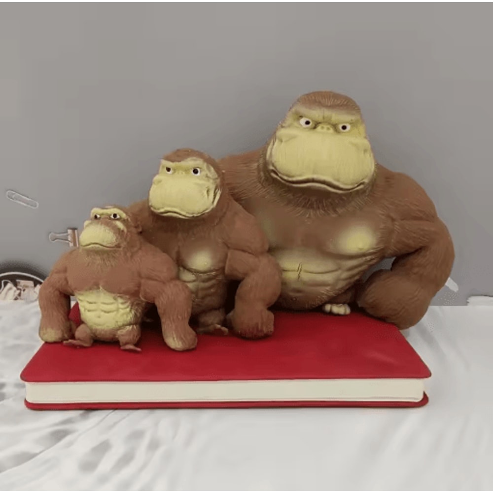 Cute Stretchable Gorilla Figurine Funny Monkey Desk Ornament Stress Toy 4