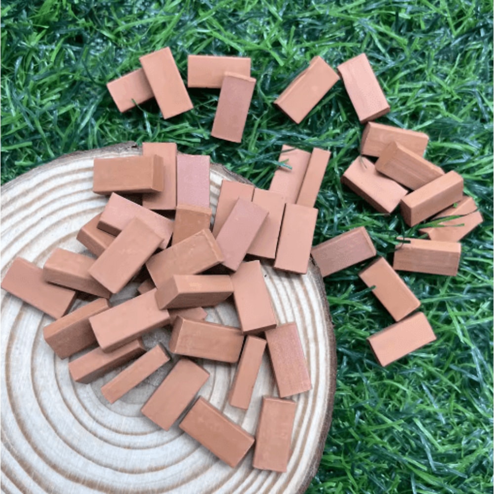 100PCS Mini Clay Brick Set DIY Miniature Building Kit For Crafts Displays 2