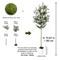 Tall Artificial Olive Tree Branch Minimalist Faux Plant For Modern Home Decor 1