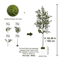 Tall Artificial Olive Tree Branch Minimalist Faux Plant For Modern Home Decor 2