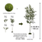 Tall Artificial Olive Tree Branch Minimalist Faux Plant For Modern Home Decor 2