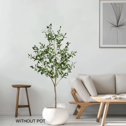 tall artificial olive tree branch minimalist faux plant for modern home decor.