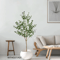 Tall Artificial Olive Tree Branch Minimalist Faux Plant For Modern Home Decor 11