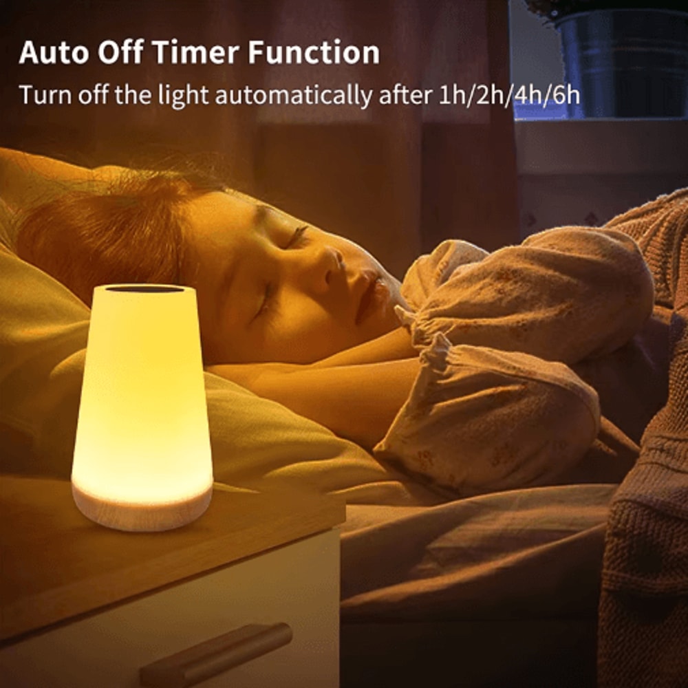 RGB Color Changing Night Light Touch Dimmable USB Rechargeable Bedside Lamp 3
