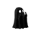 Funny Middle Finger Ghost Figurine Cute Halloween Tabletop Decor 1