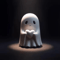 Funny Middle Finger Ghost Figurine Cute Halloween Tabletop Decor 3