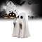Funny Middle Finger Ghost Figurine Cute Halloween Tabletop Decor 4