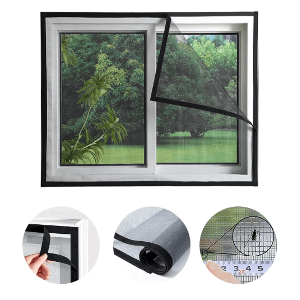 Custom Size Self Adhesive Mosquito Net Anti Insect Window Screen Protector 4