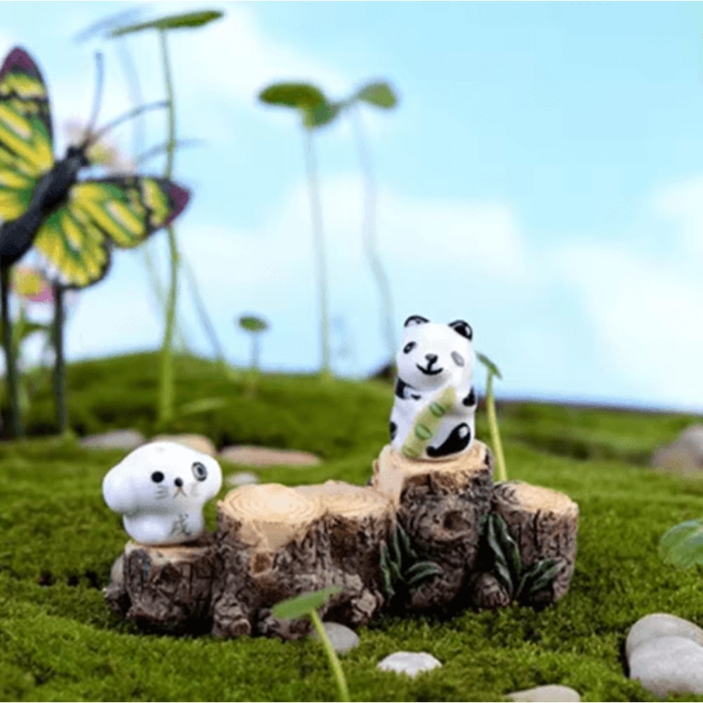 Mini Resin Tree Stump Bridge Fairy Garden Terrarium Decor Accessor 4