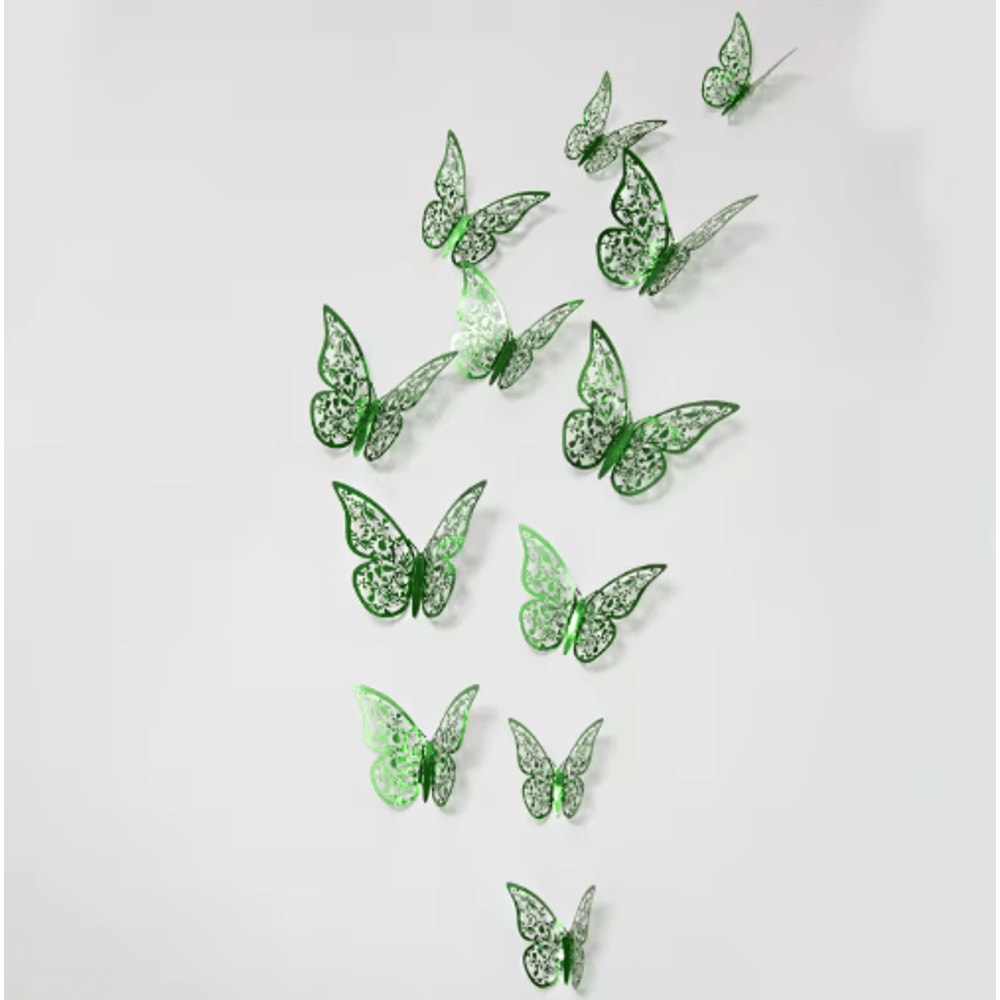 3D Mirror Butterfly Wall Stickers DIY Decorative Wall Art Set 3