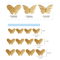 3D Mirror Butterfly Wall Stickers DIY Decorative Wall Art Set 26