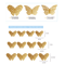 3D Mirror Butterfly Wall Stickers DIY Decorative Wall Art Set 26