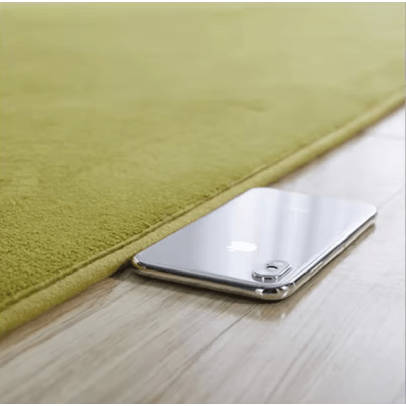 Round Coral Velvet Plush Rug Soft Kids Play Modern Living Room Carpe 0