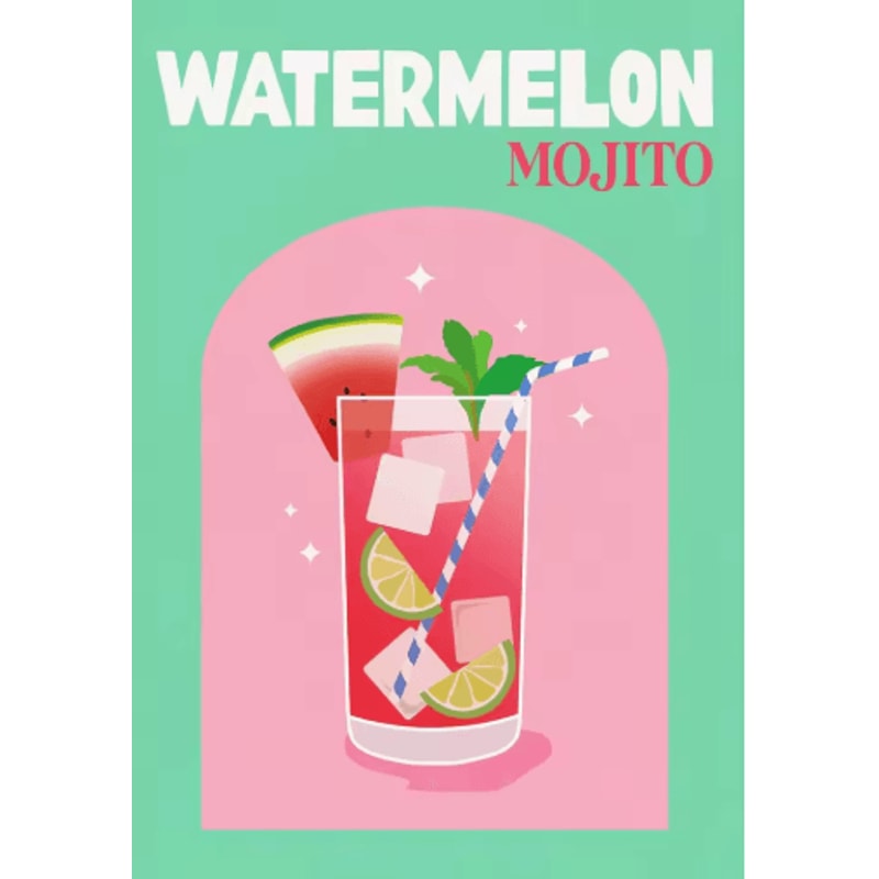 Colorful Cocktail Canvas Posters Trendy Bar Cart Whiskey Wall Art Prints 2