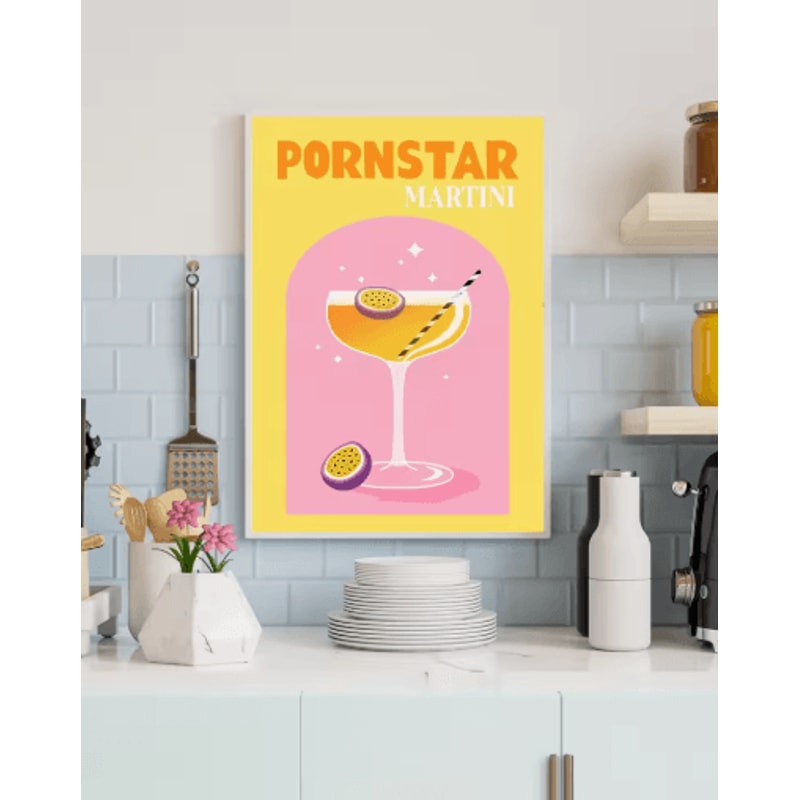 Colorful Cocktail Canvas Posters Trendy Bar Cart Whiskey Wall Art Prints 16