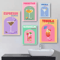 Colorful Cocktail Canvas Posters Trendy Bar Cart Whiskey Wall Art Prints 17
