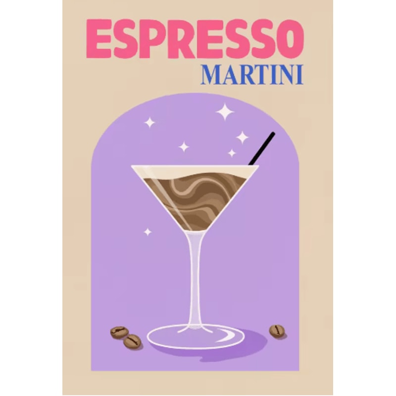 Colorful Cocktail Canvas Posters Trendy Bar Cart Whiskey Wall Art Prints 4