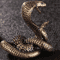 Antique Copper Brass Snake Figurine Mini Desktop Bronze Decor Statue 3