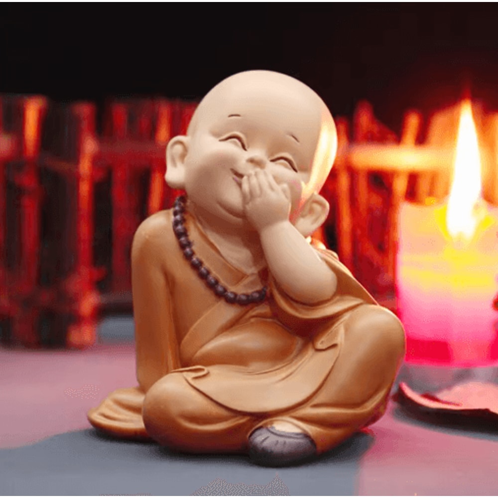 Cute Mini Monk Resin Figurine Buddha Style Desktop Decor Gift 9