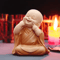 Cute Mini Monk Resin Figurine Buddha Style Desktop Decor Gift 10