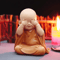 Cute Mini Monk Resin Figurine Buddha Style Desktop Decor Gift 11