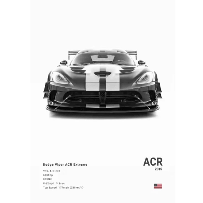 Dodge Challenger SRT Hellcat Redeye Canvas Poster Muscle Car Wall Art Print 6