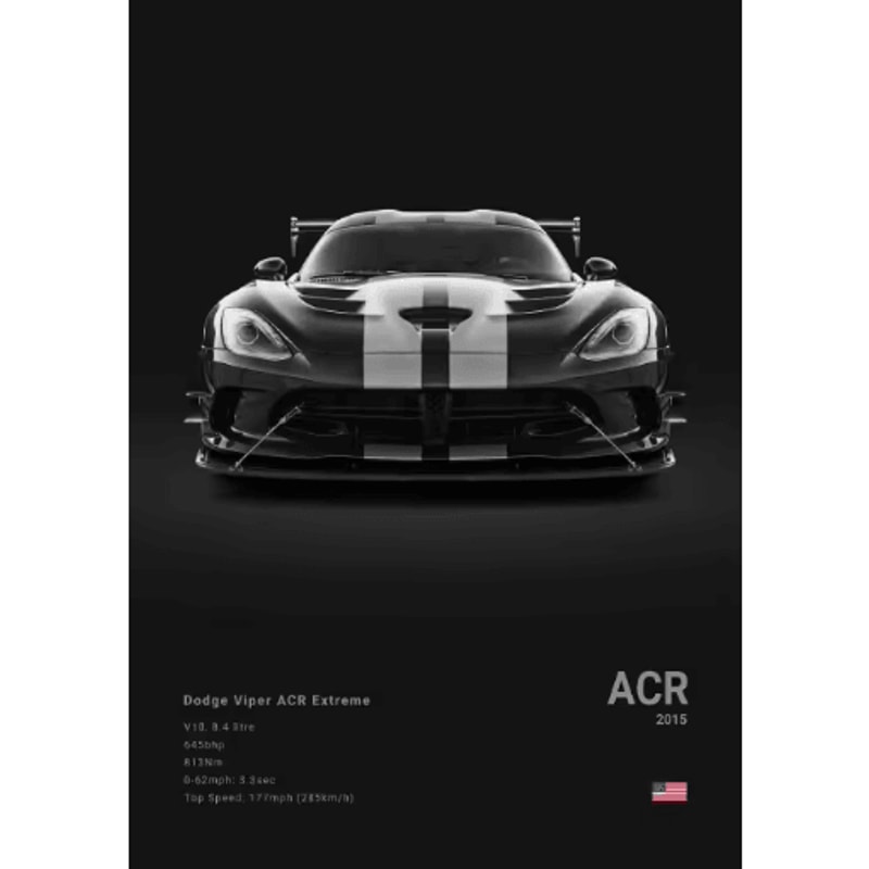 Dodge Challenger SRT Hellcat Redeye Canvas Poster Muscle Car Wall Art Print 11