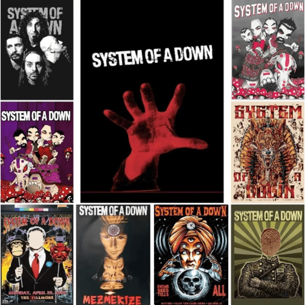 System Of A Down Album Canvas Poster Metal Band Wall Art Decor 0