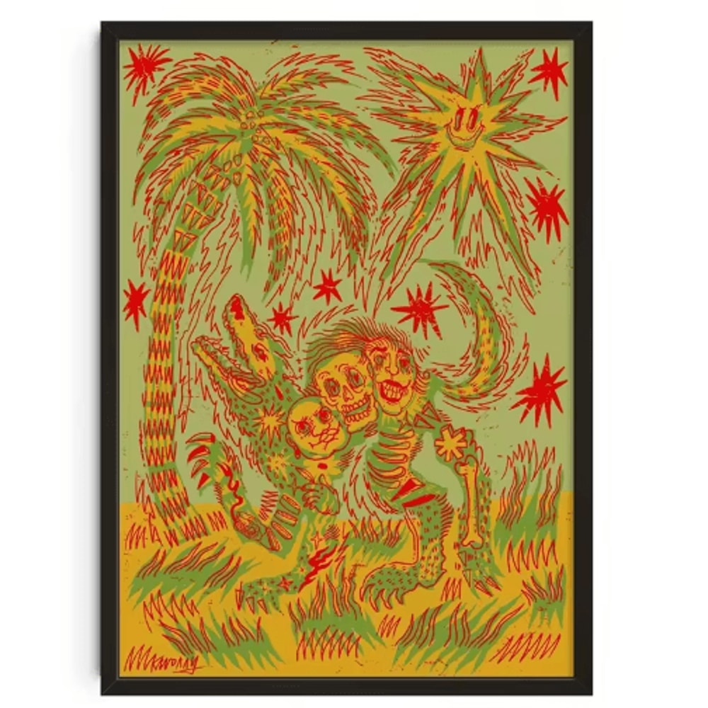 Mid Century Abstract Japanese Canvas Prints Vintage Minimalist Wall Art Set 5