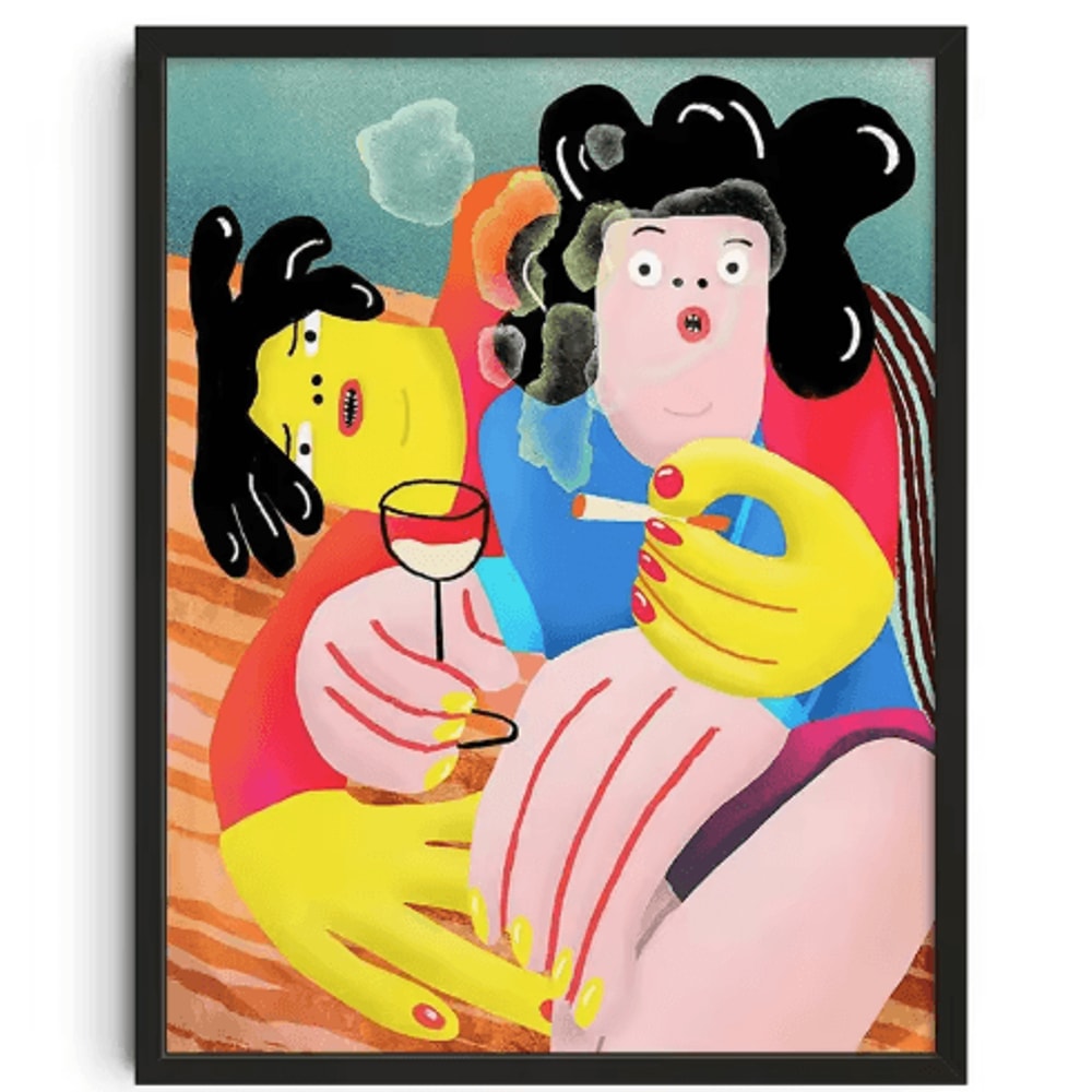 Mid Century Abstract Japanese Canvas Prints Vintage Minimalist Wall Art Set 12