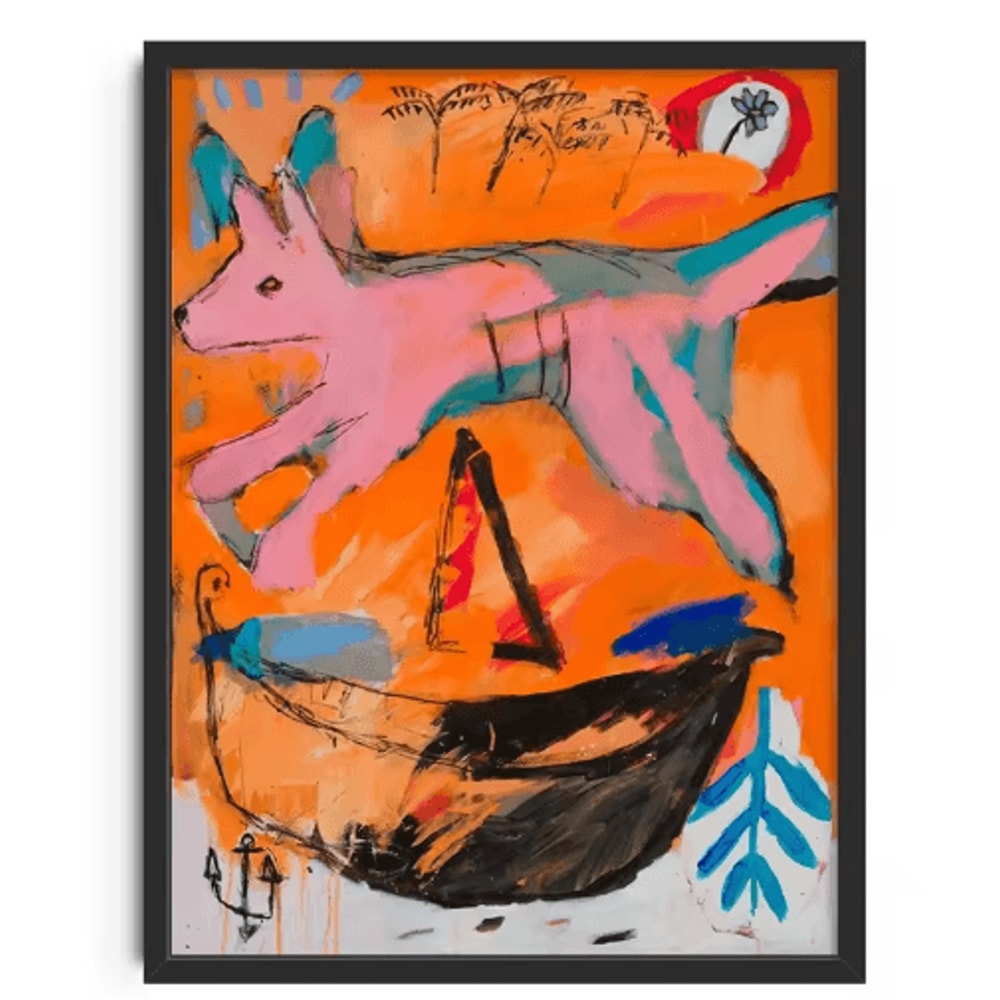 Mid Century Abstract Japanese Canvas Prints Vintage Minimalist Wall Art Set 6