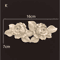 Vintage Rose Wood Carving Appliques Decorative Furniture Onlays Set 8
