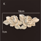 Vintage Rose Wood Carving Appliques Decorative Furniture Onlays Set 8