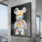 Cute Bear Graffiti Canvas Wall Art Kawaii Cartoon Pop Art Poster For Stylish Room Decor 3