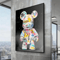 Cute Bear Graffiti Canvas Wall Art Kawaii Cartoon Pop Art Poster For Stylish Room Decor 3