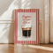 Retro Coffee Club Canvas Wall Art Chic Beige Coffee Poster For Modern Kitchen Living Room Decor 5