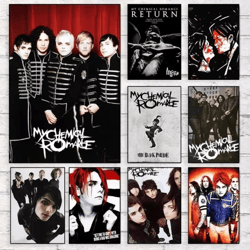 my chemical romance canvas poster – mcr rock band wall art for emo music room decor